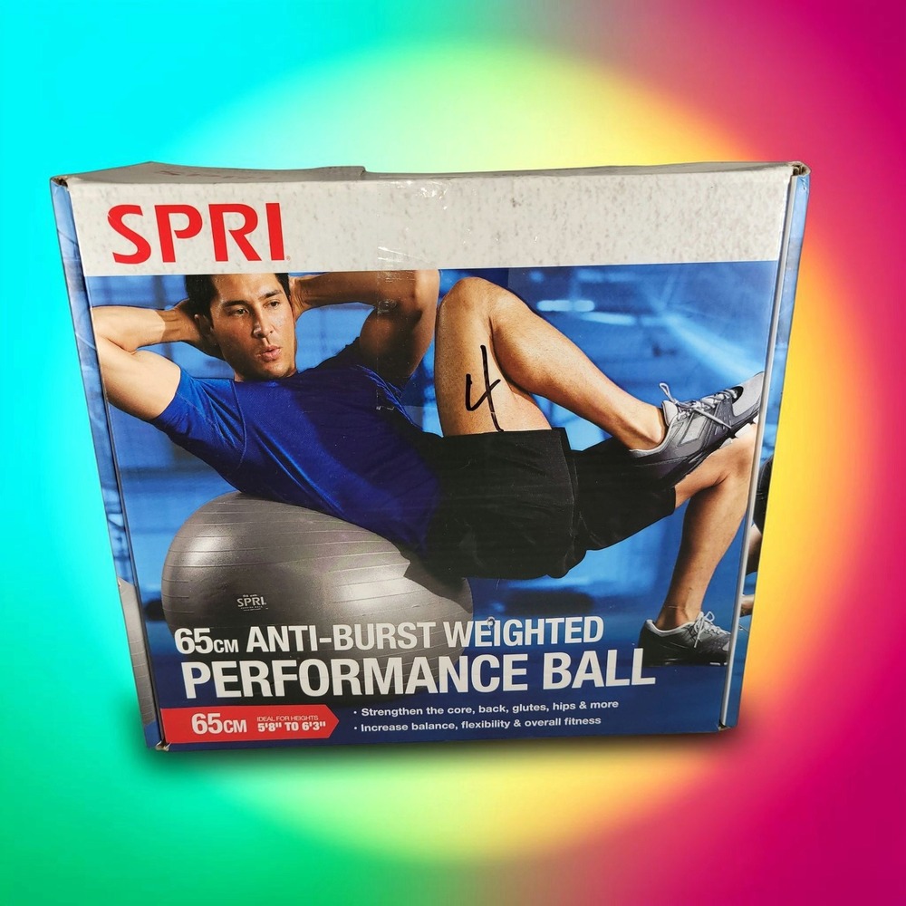 SPRI 65cm Anti-Burst Weighted Performance Ball Gray Brand New 02-71653